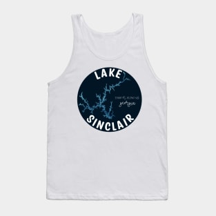 Lake Sinclair in Georgia Round Tank Top